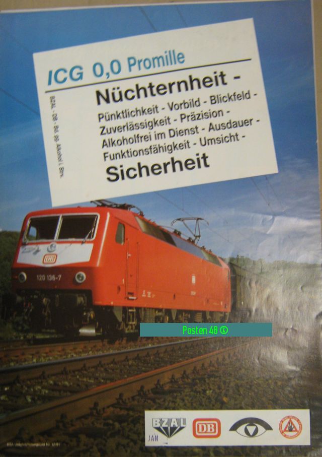 UVV Deutsche Bundesbahn Unfallverhütungsbild