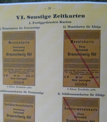 Fahrkartenmustersammlung 1943
